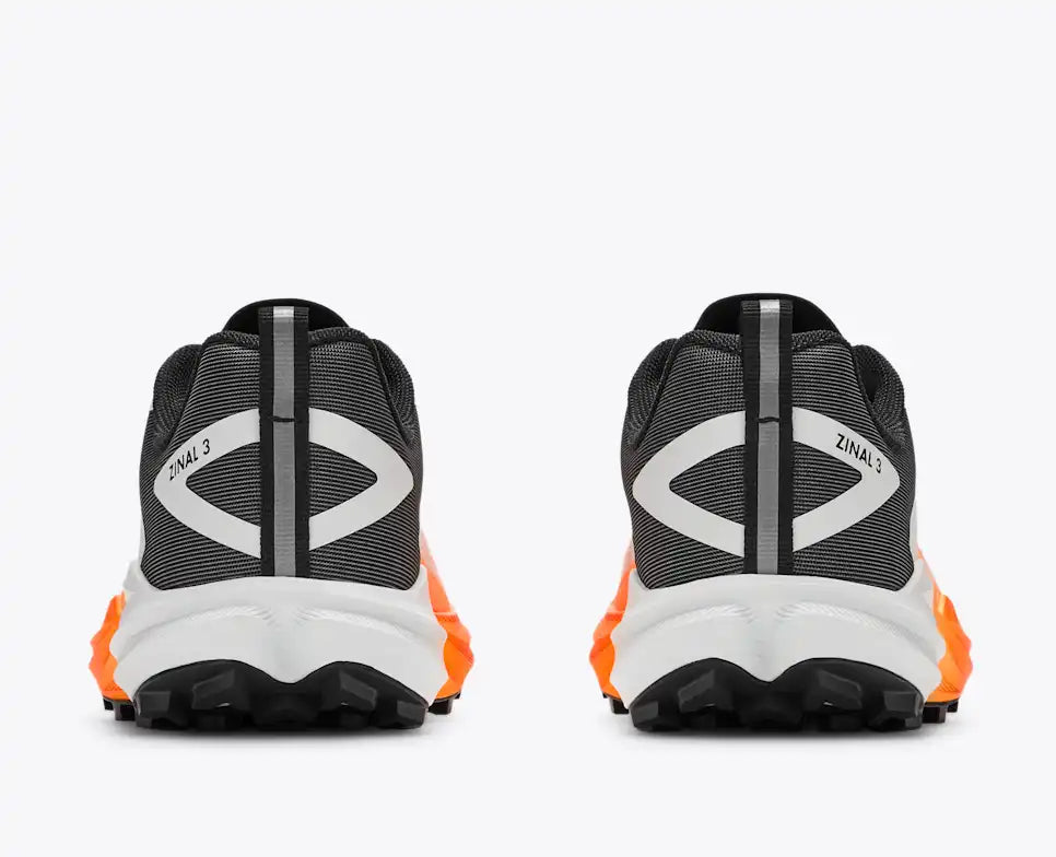 HOKA Zinal 3 Men's product view 5 — Frost / Neon Tangerine