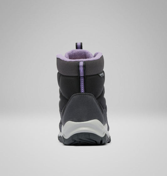 Columbia Firecamp Mid Waterproof Winter Boots Women product view 2 — Black, Plum Purple