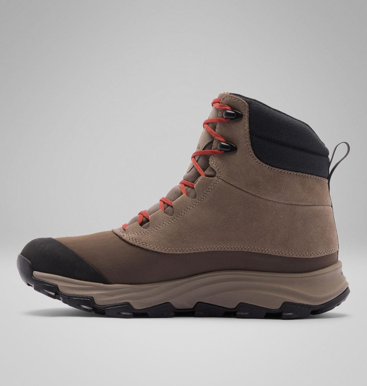 Columbia Expeditionist Shield II Waterproof Winter Boots Men product view 6 — Wet Sand, Red Oxide