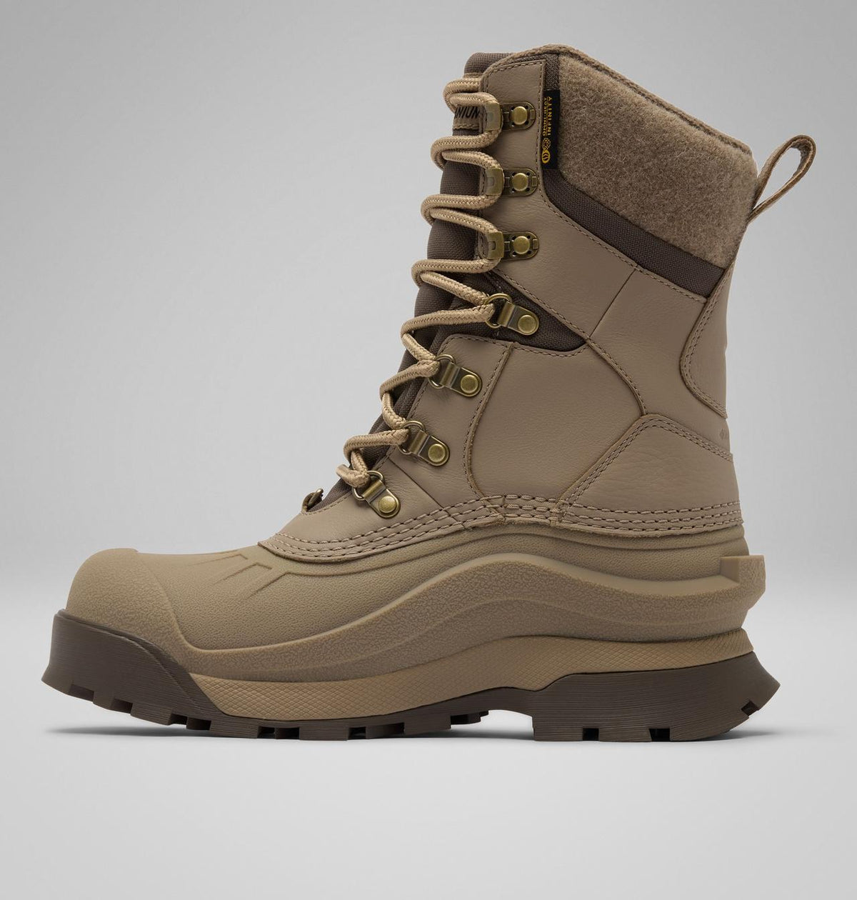 Columbia Bugaboot Peak OutDry Snow Boots Women product view 6 — Khaki, Wet Sand