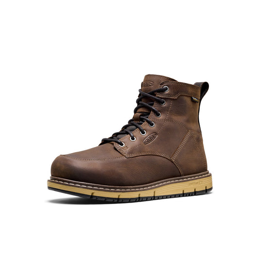 KEEN San Jose 6" Waterproof Boot (Aluminum Toe) Men product view 2 — Cascade Brown/Black