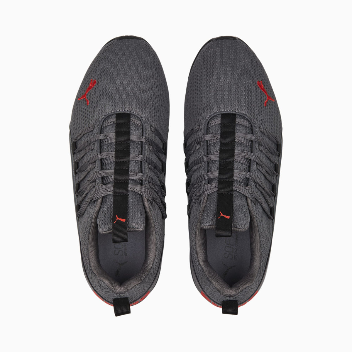 PUMA Axelion Refresh Running Shoes Men product view 6 — PUMA Black-Cool Dark Gray-PUMA Red