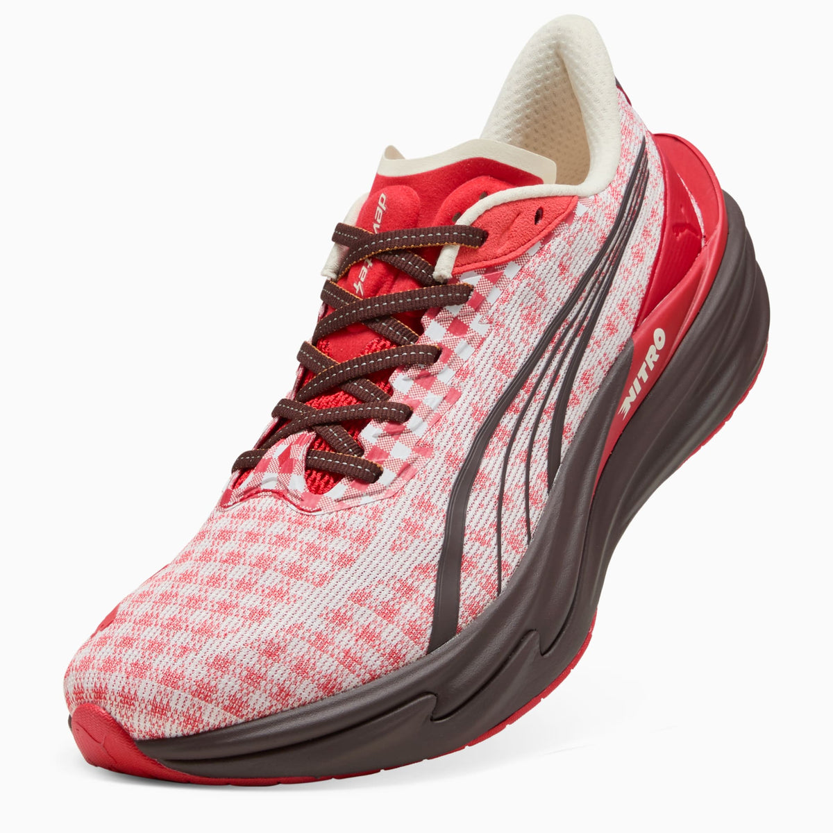 PUMA Deviate NITRO™ 4 Check Running Shoes Men product view 6 — For All Time Red-PUMA White