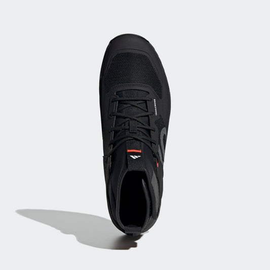 Adidas Five Ten Trailcross GORE-TEX Mountain Bike Shoes - Top Portrait View - Core Black / Grey Three / Solar Red