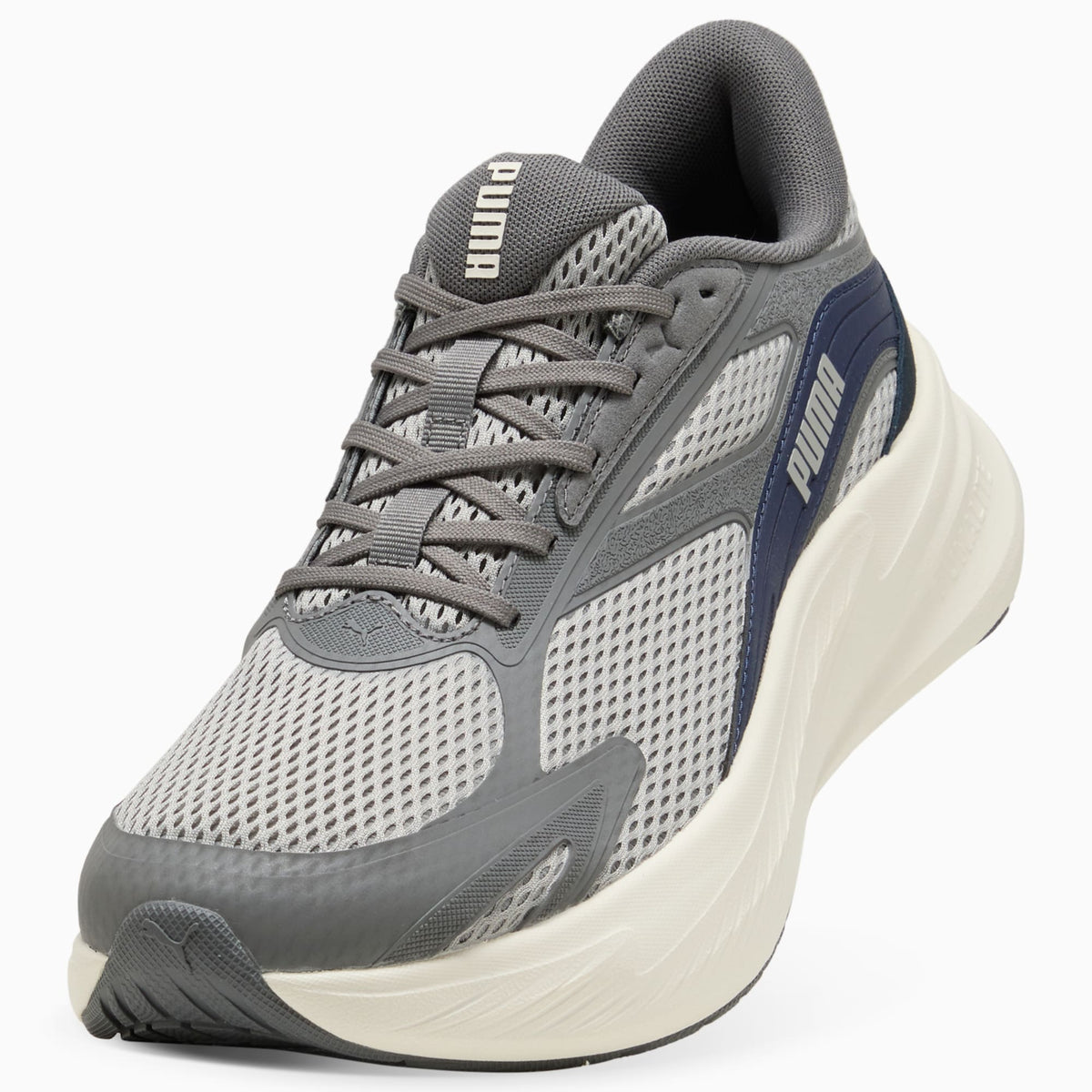 PUMA MaxStride Lite Running Shoes Unisex product view 6 — Warm White-PUMA Navy-Cool Dark Gray-Gray Echo