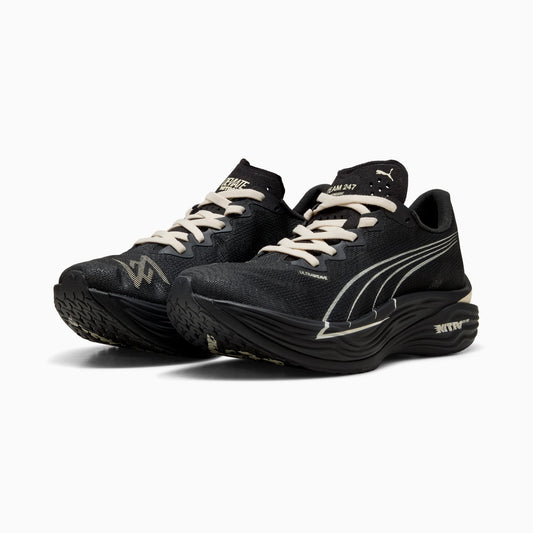 PUMA x REPRESENT Deviate NITRO™ Elite 3 Running Shoes Men product view 2 — PUMA Black-Alpine Snow
