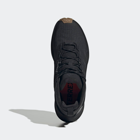 Adidas Terrex Freehiker 3 Mid GORE-TEX Hiking Shoes Men - Top Portrait View - Core Black / Core Black / Brown Oxide
