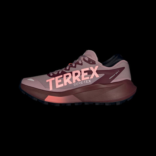 Adidas Terrex Agravic GTX 2 Trail Running Shoes Women - Beauty View - Magic Mauve / Distilled Pink / Maroon