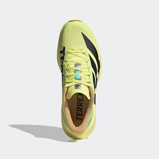 Adidas Terrex Agravic SL Trail Running Shoes Men - Top Portrait View - Frozen Lemon / Core Black / Pulse Mint