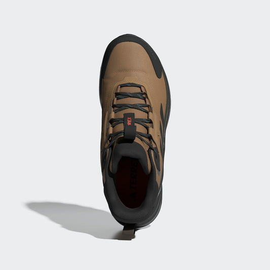 Adidas Terrex Anylander Mid RAIN.RDY Hiking Shoes Men - Top Portrait View - Cardboard / Core Black / Shadow Olive