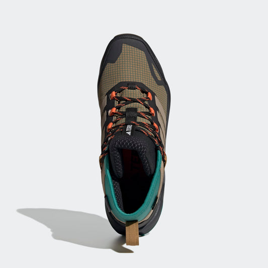 Adidas Terrex Skychaser AX5 Mid GORE-TEX CLIMAWARM+ Hiking Shoes Men - Top Portrait View - Cardboard / Blanch Cargo / Pure Teal