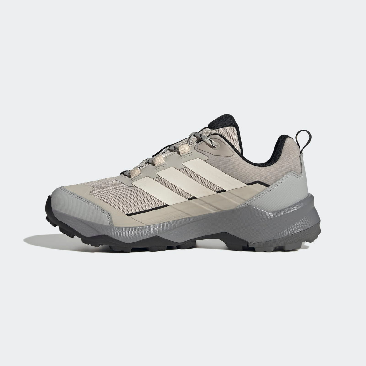 Adidas Terrex Skychaser AX5 Hiking Shoes Men - Side Medial Center View - Beige / Wonder White / Grey Two