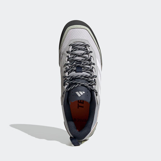 Adidas Terrex Skychaser Solo Approach Shoes Women - Top Portrait View - Off White / Legend Ink / Halo Green
