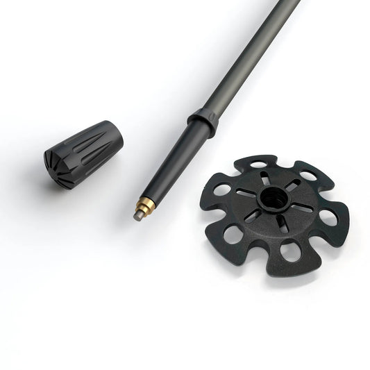 Silva Trekking Poles Aluminum Cork 38121 - tip, basket and rubber foot detail