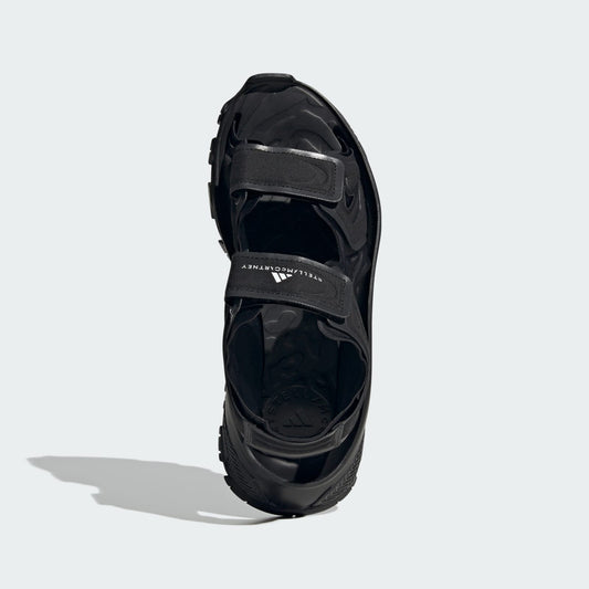 Adidas by Stella McCartney Hika Outdoor Sandals Women - Top Portrait View - Core Black / Core Black / Utility Black