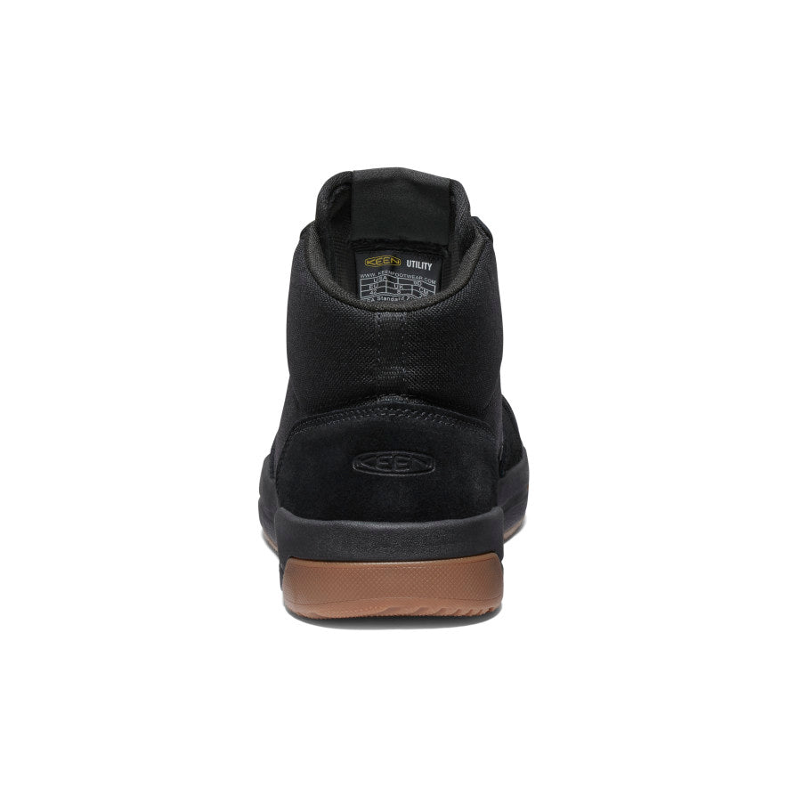 KEEN Kenton Mid Work Shoe (Carbon Toe) Men product view 5 — Black/Gum