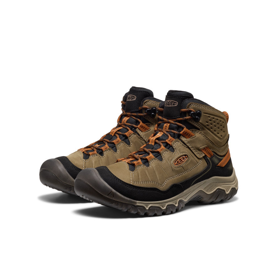 KEEN Targhee IV Waterproof Hiking Boot Men product view 2 — Sea Turtle/Roasted Pecan