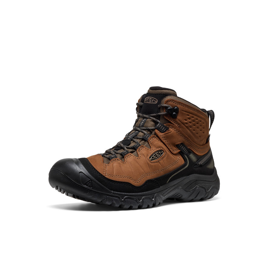 KEEN Targhee IV Waterproof Hiking Boot Men product view 3 — Bison/Black
