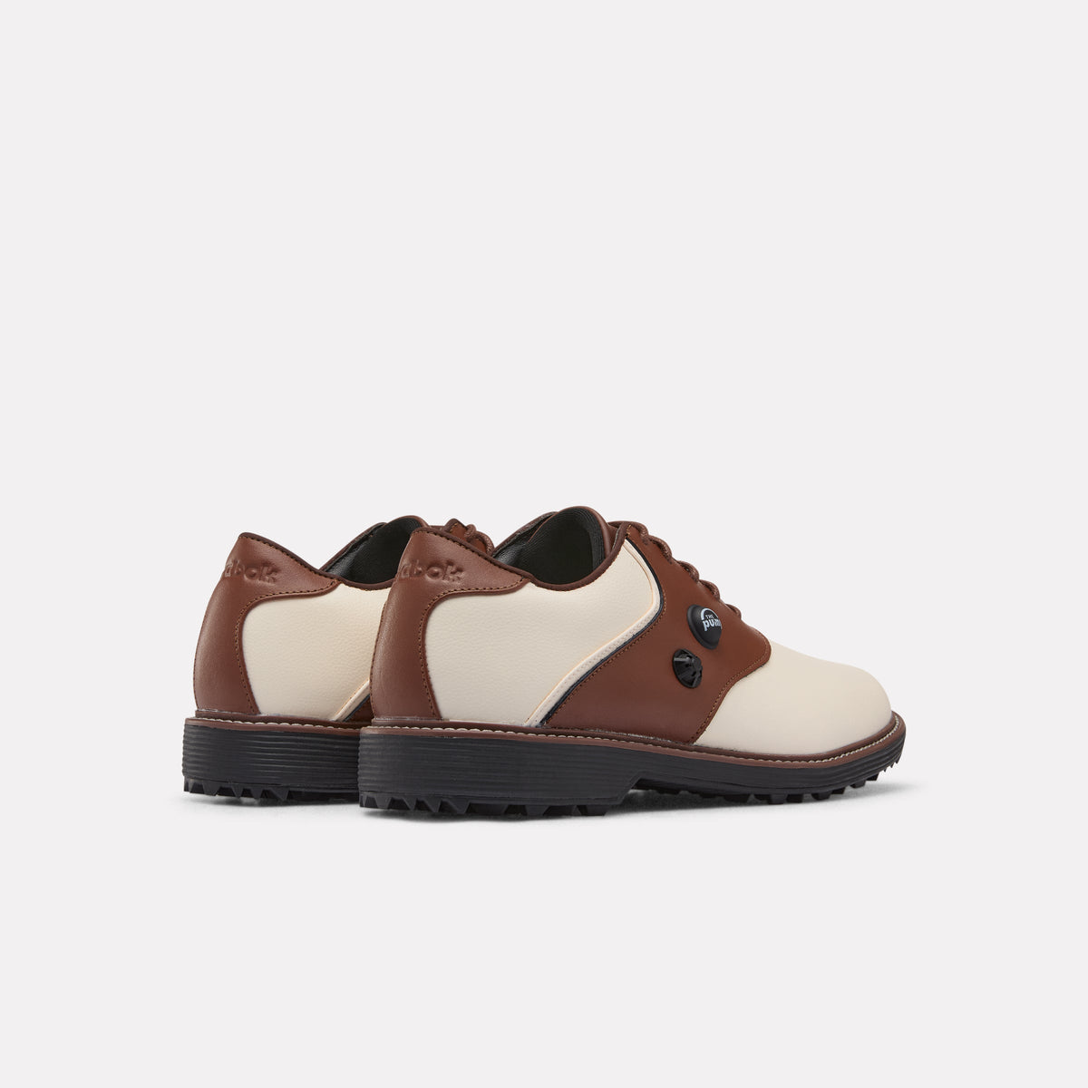 Reebok OG Pump Golf Shoes product view 3 — Chalk/Unearthed Brown/Black