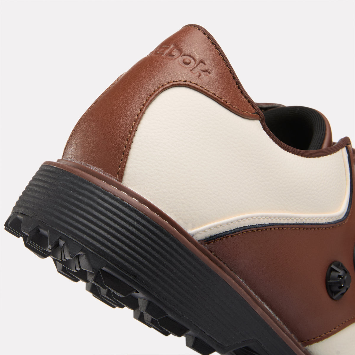Reebok OG Pump Golf Shoes product view 6 — Chalk/Unearthed Brown/Black