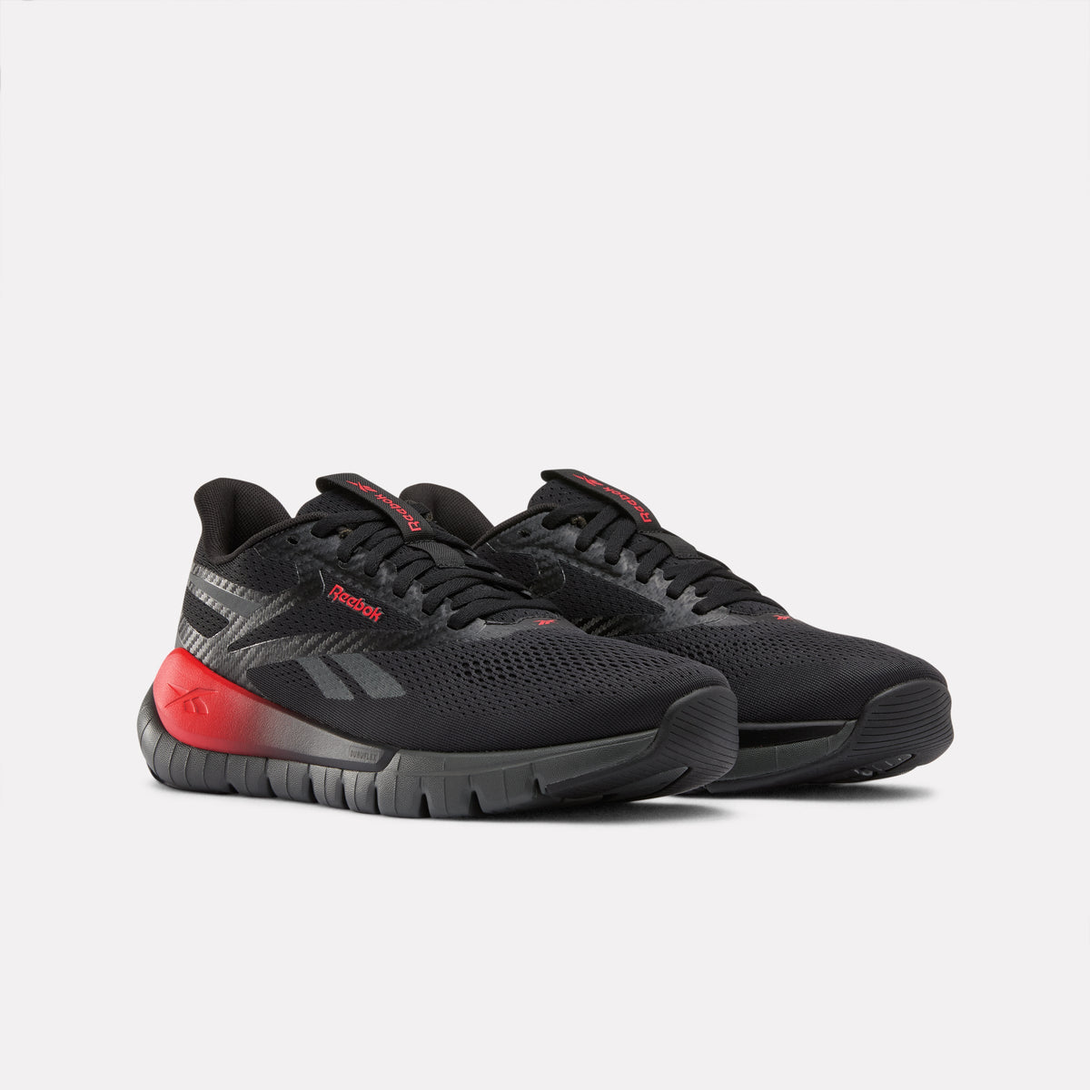 Reebok Flex Training Shoes product view 2 — Black/Grey6/Sport Red