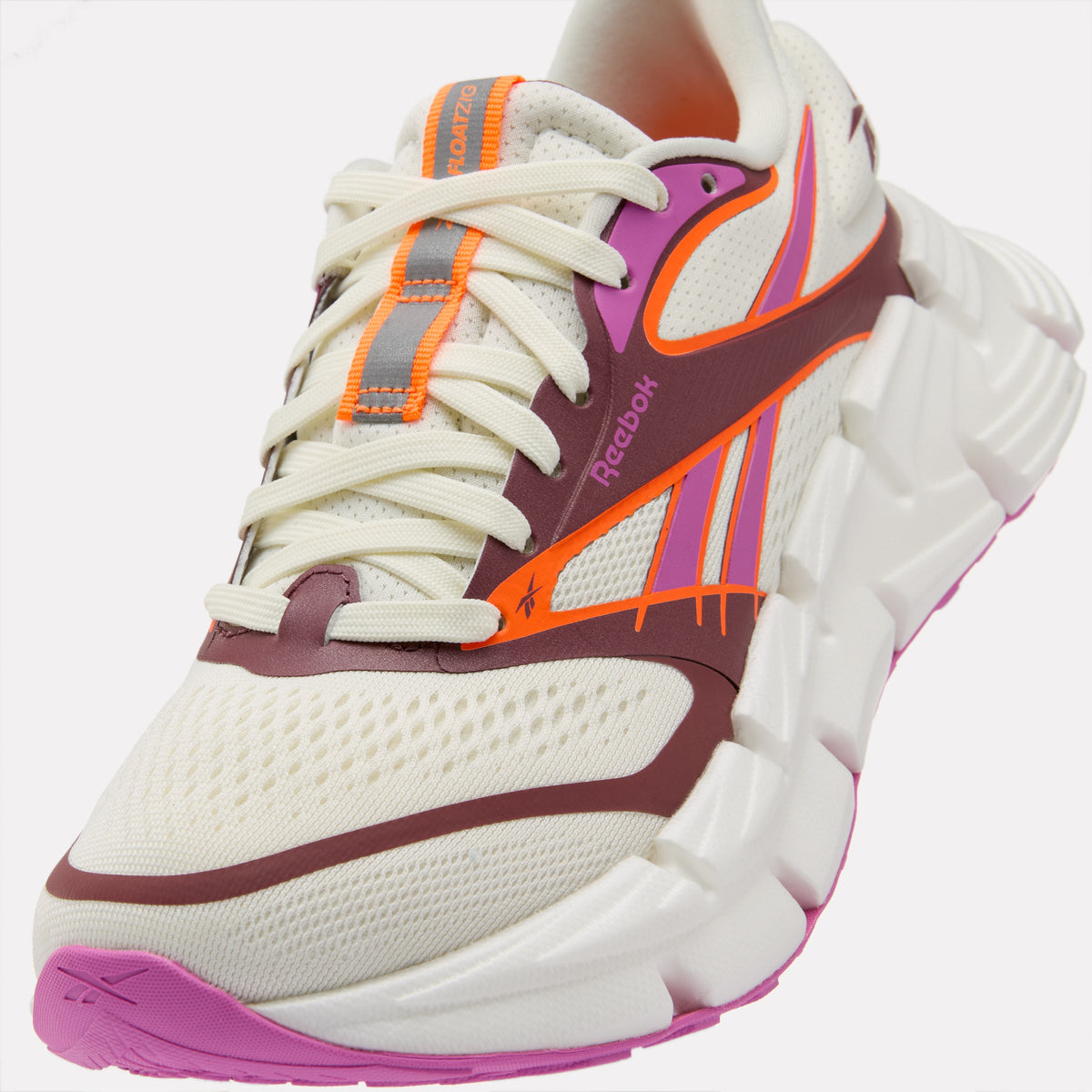 Reebok FloatZig 2 Women's Running Shoes product view 6 — Chalk/Virtual Pink/Atomic Tangerine