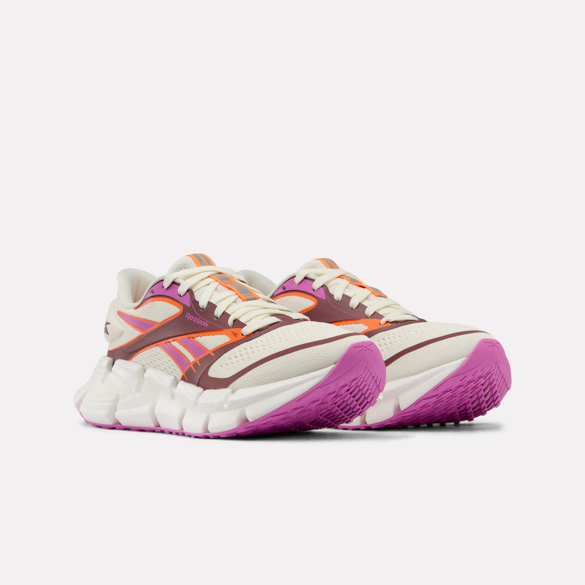 Reebok FloatZig 2 Women's Running Shoes product view 2 — Chalk/Virtual Pink/Atomic Tangerine