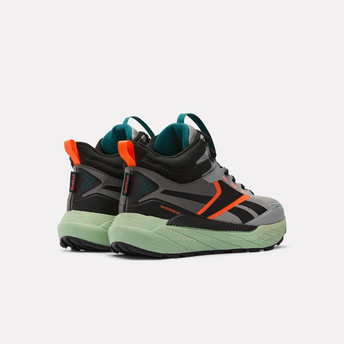 Reebok Base Trail Mid Men's Shoes product view 4 — Grey 2/Black/Orange Flare