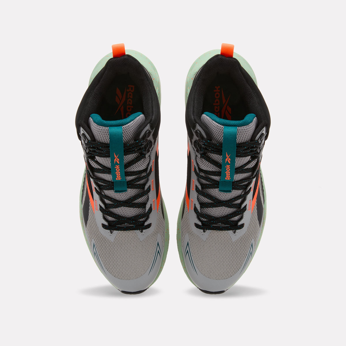 Reebok Base Trail Mid Men's Shoes product view 3 — Grey 2/Black/Orange Flare