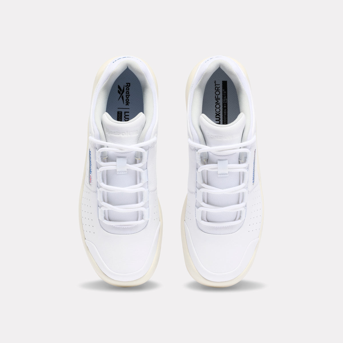 Reebok DMX Comfort + Classic Walking Shoes product view 3 — WHITE/CHALK/VECTOR BLUE