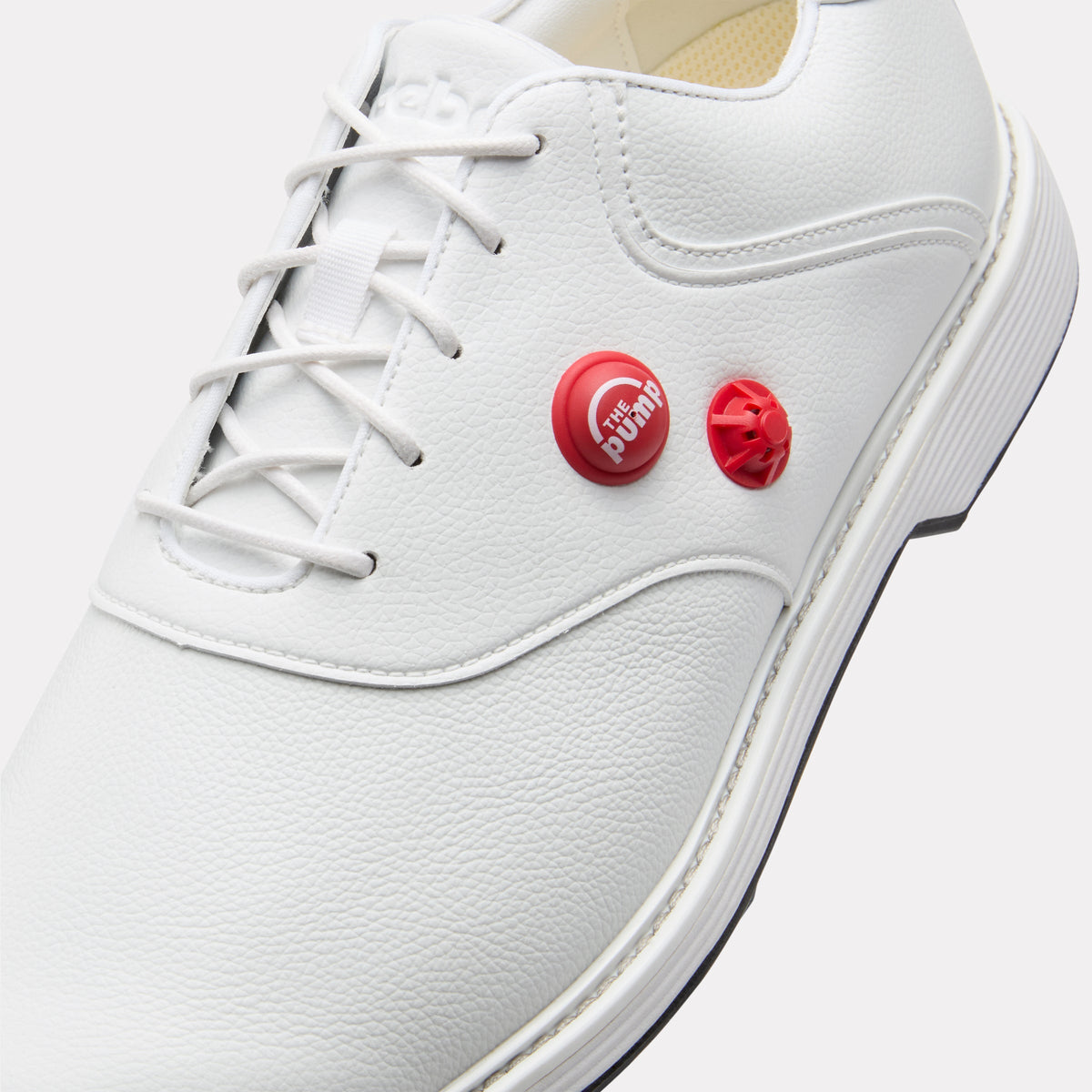 Reebok OG Pump Golf Shoes product view 6 — WHITE/VECTOR RED/BLACK