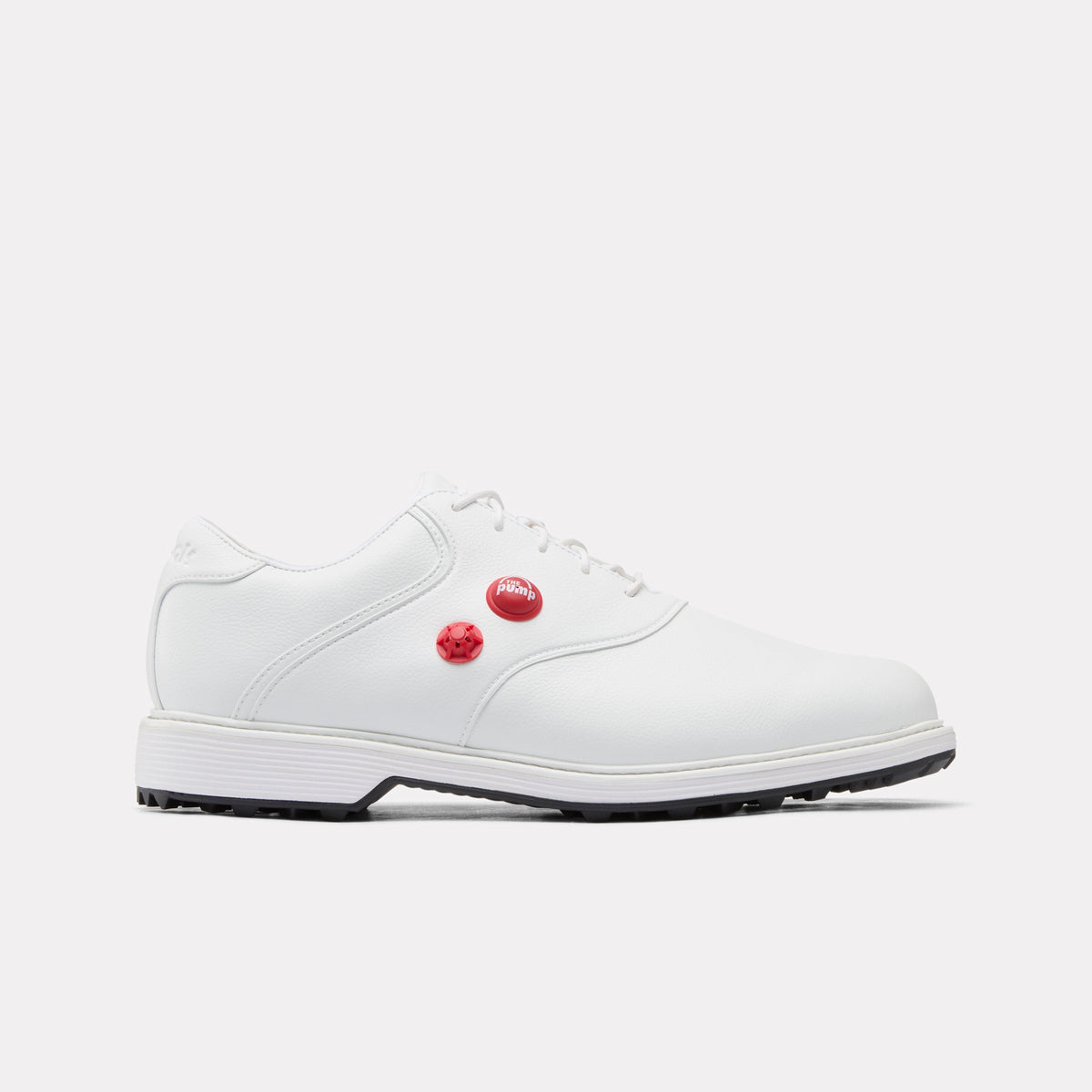 Reebok OG Pump Golf Shoes product view 1 — WHITE/VECTOR RED/BLACK