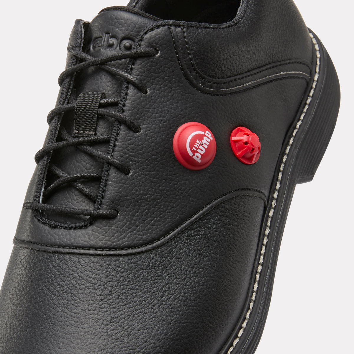 Reebok OG Pump Golf Shoes product view 6 — BLACK/VECTOR RED/BLACK