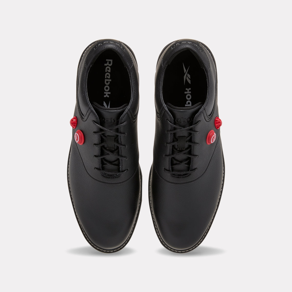 Reebok OG Pump Golf Shoes product view 3 — BLACK/VECTOR RED/BLACK