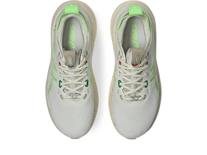ASICS GEL-NIMBUS 28 x NADIA BATTOCLETTI Women's product view 6 — Cream/Illuminate Green