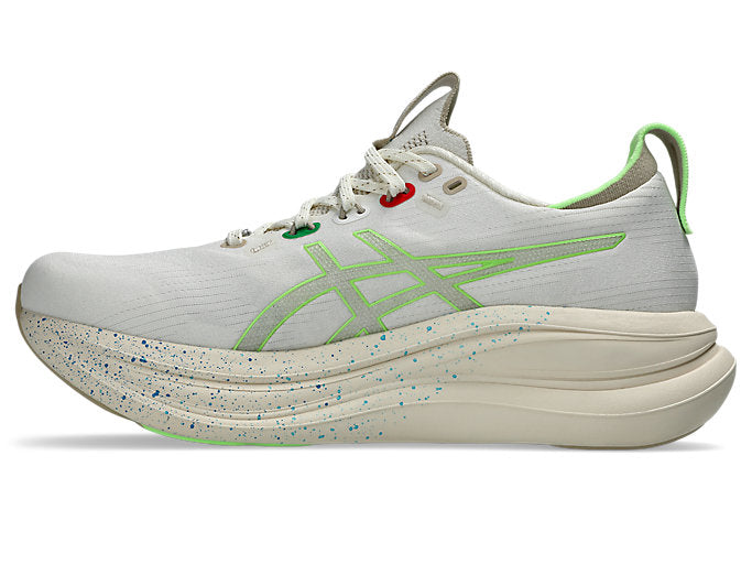 ASICS GEL-NIMBUS 28 x NADIA BATTOCLETTI Women's product view 4 — Cream/Illuminate Green