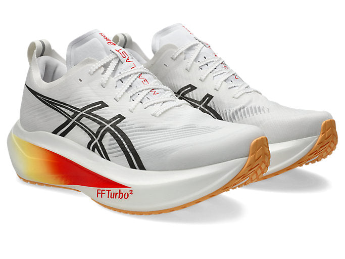 ASICS MEGABLAST Unisex product view 2 — White/Orange Glow