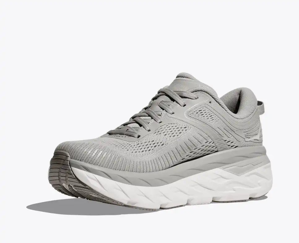 HOKA Bondi 7 Men's product view 3 — Harbor Mist / White