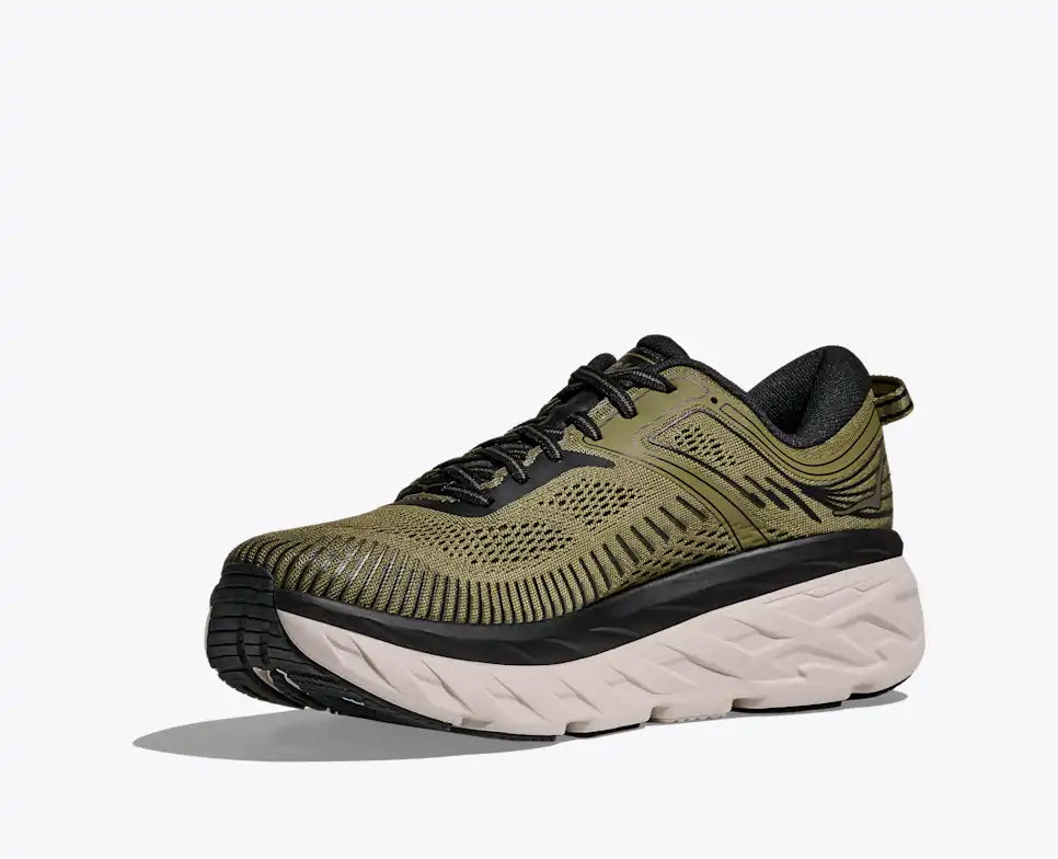 HOKA Bondi 7 Men's product view 3 — Wild Rye / Black