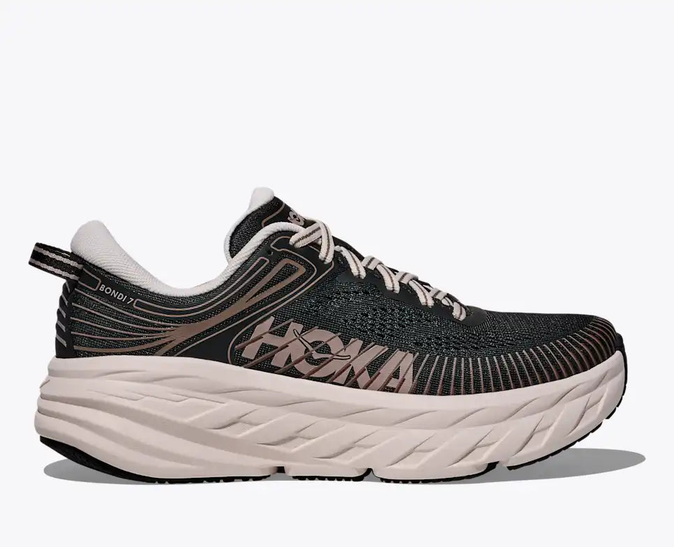 HOKA Bondi 7 Women's product view 1 — Black / Rose Cream
