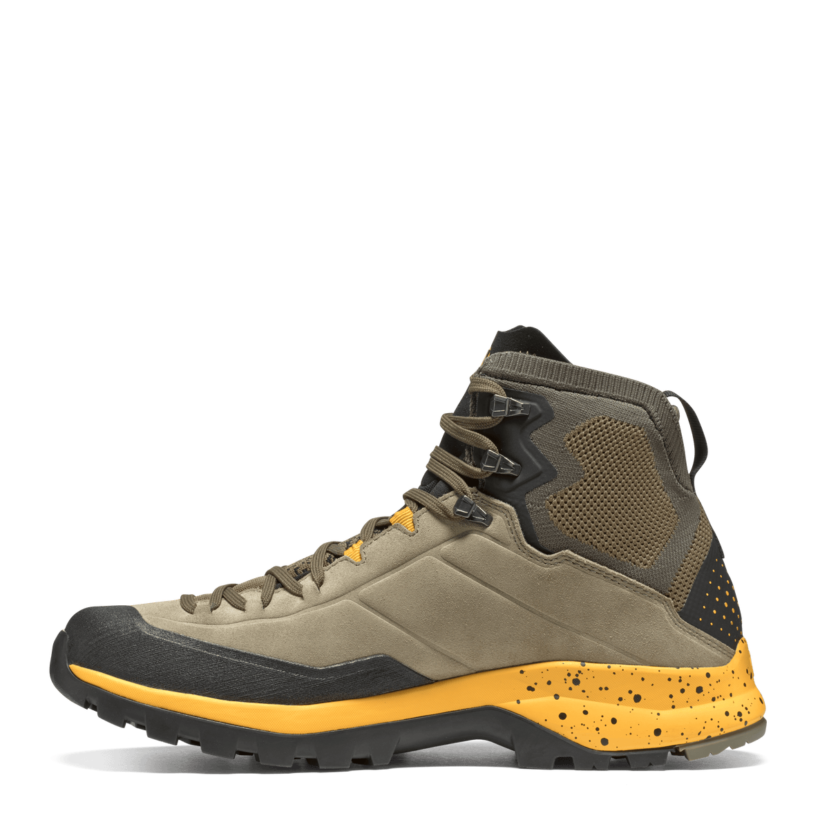 Tecnica Forge Hike Mid GTX MS product view 3 — Dark Olive - Yellow
