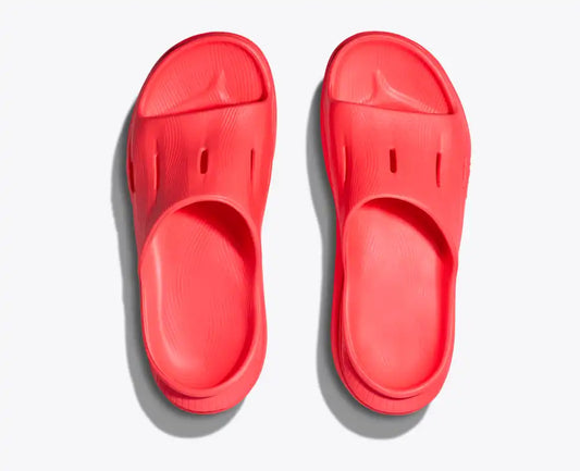 HOKA Ora Recovery Slide 3 Unisex product view 2 — Neon Flame / Neon Flame