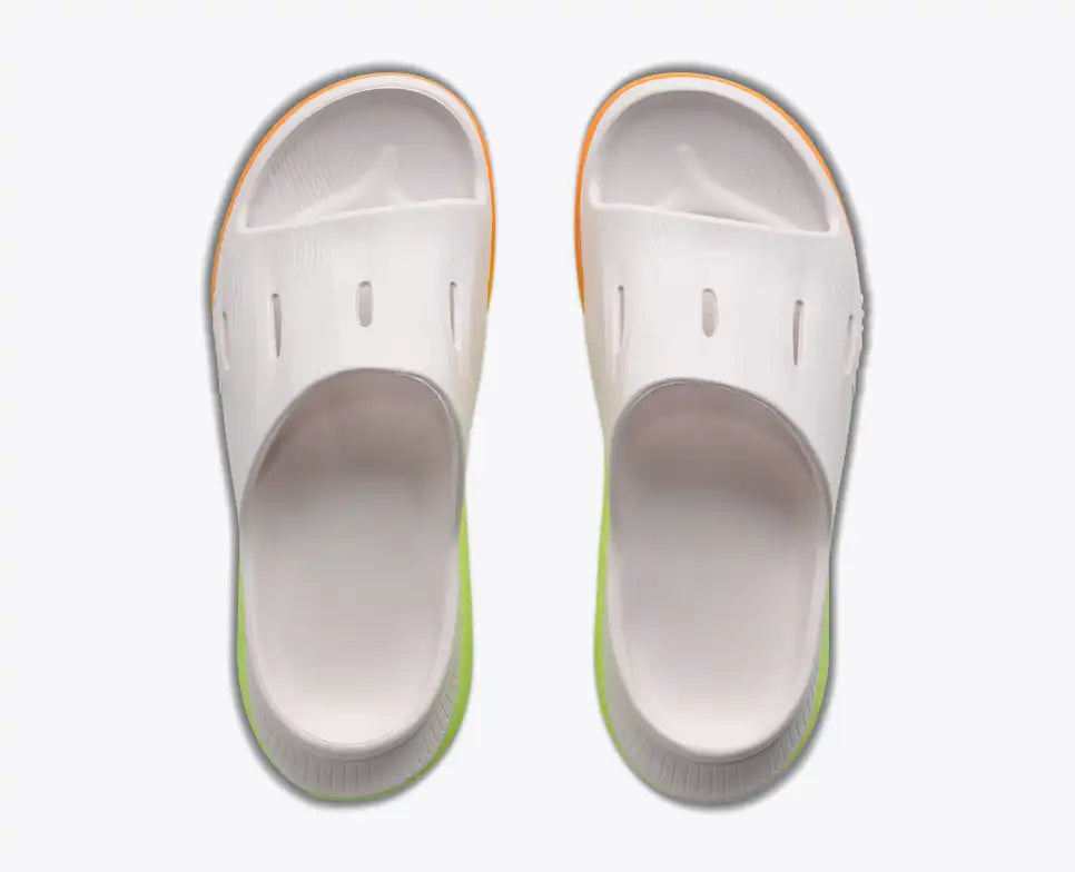 HOKA Ora Recovery Slide 3 Unisex product view 2 — White / Neon Yuzu