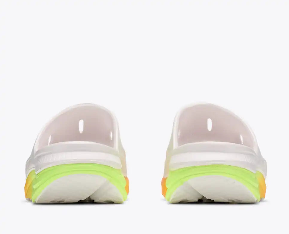 HOKA Ora Recovery Slide 3 Unisex product view 5 — White / Neon Yuzu