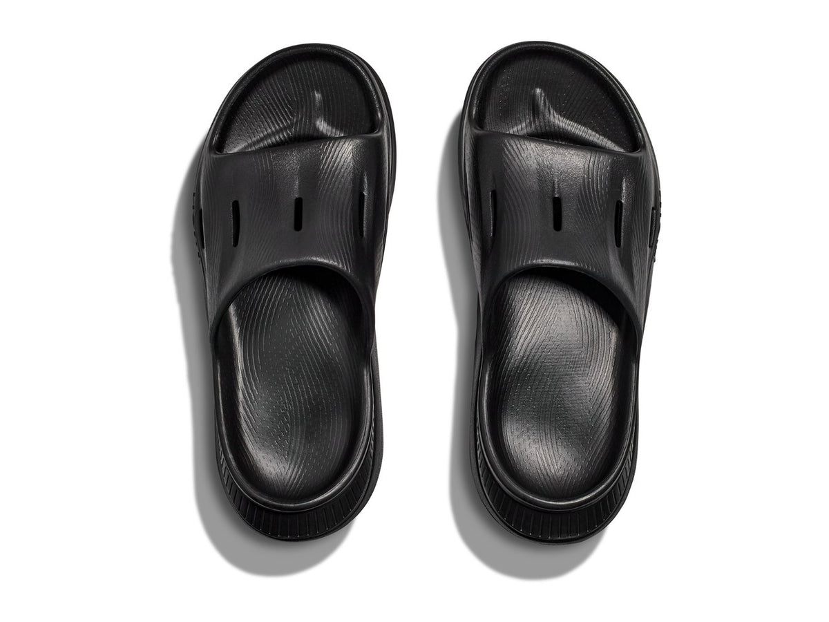 HOKA Ora Recovery Slide 3 Unisex product view 2 — Black / Black
