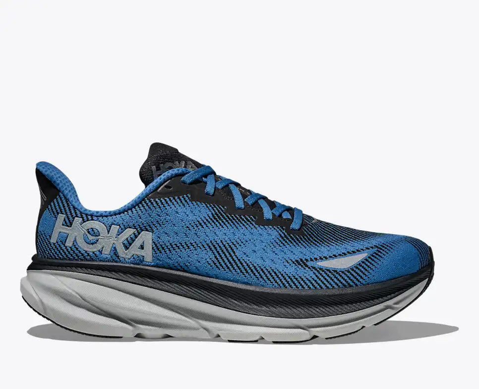 HOKA Clifton 9 GORE-TEX Men's product view 1 — Black / Foggy Night