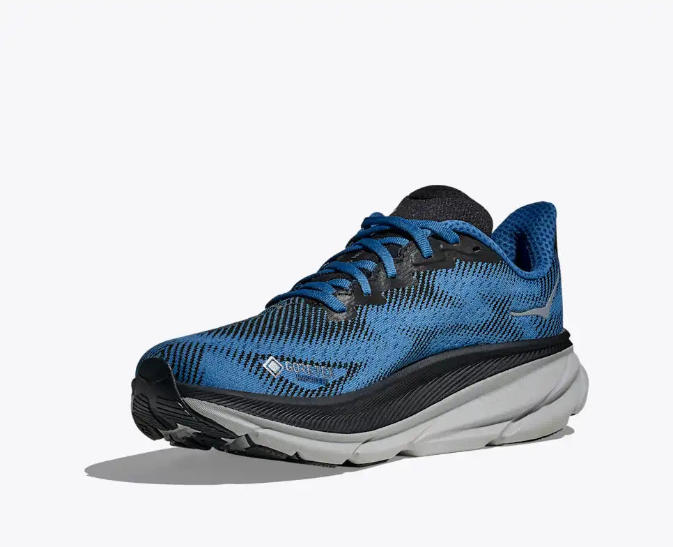 HOKA Clifton 9 GORE-TEX Men's product view 3 — Black / Foggy Night