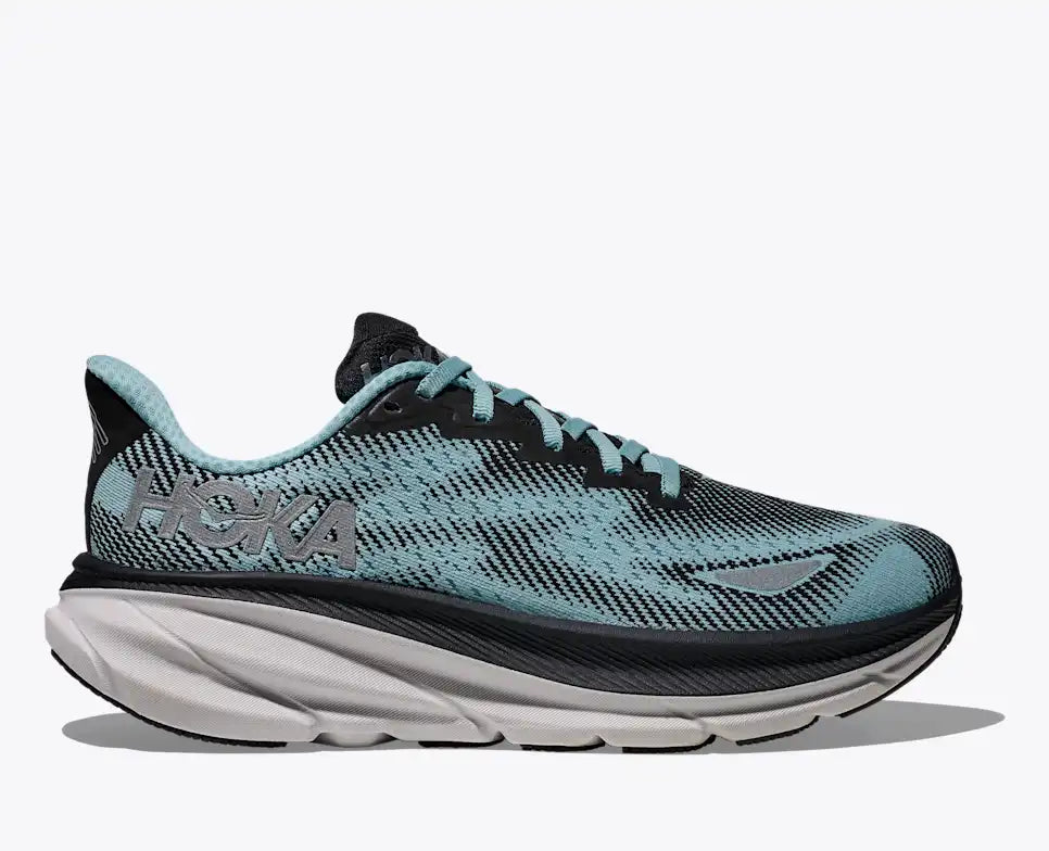 HOKA Clifton 9 GORE-TEX Women's product view 1 — Black / Raindrop