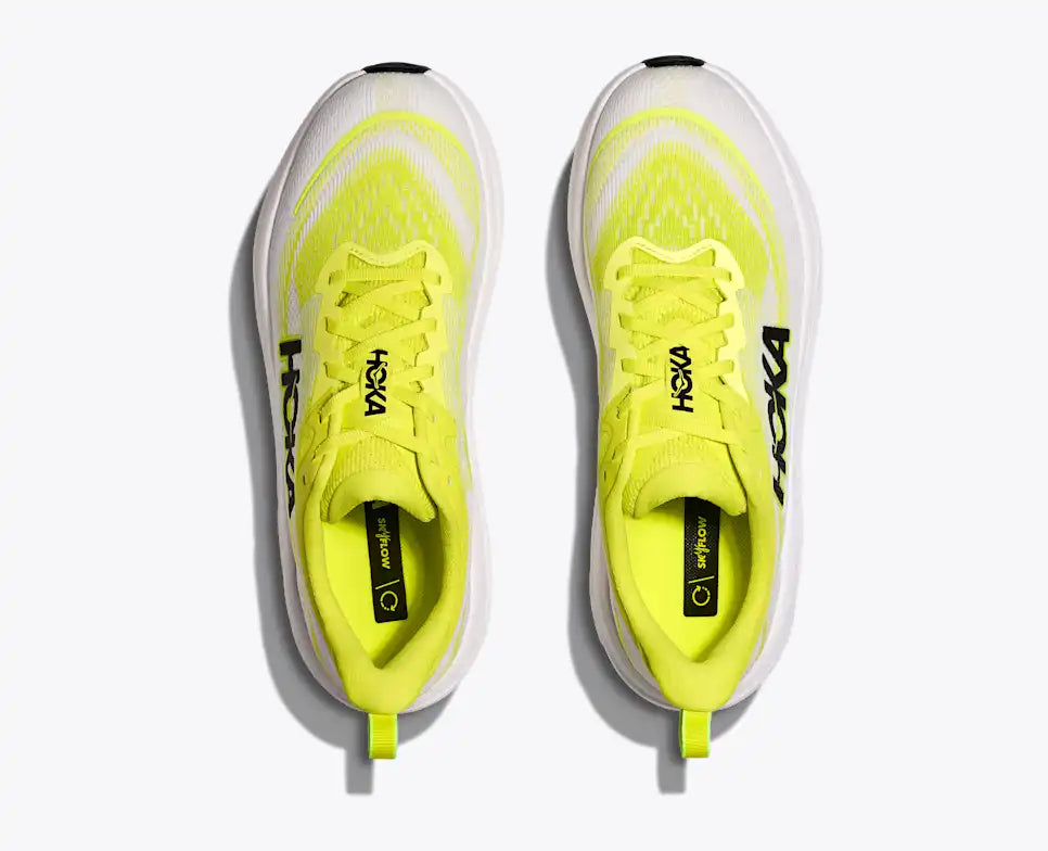 HOKA Skyflow Men's product view 2 — Neon Hoka Citrus / Neon White