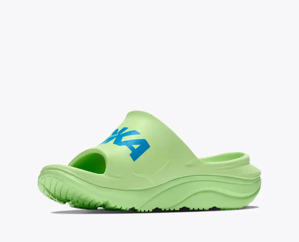 HOKA Ora Athletic Slide Unisex product view 3 — Tart Apple / Skyward Blue